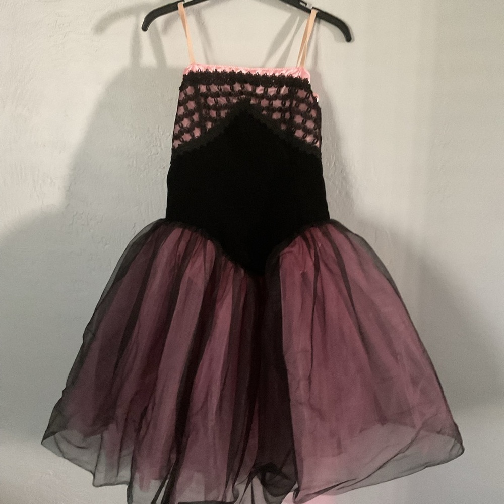 Pink and Black Kids Costume Dress